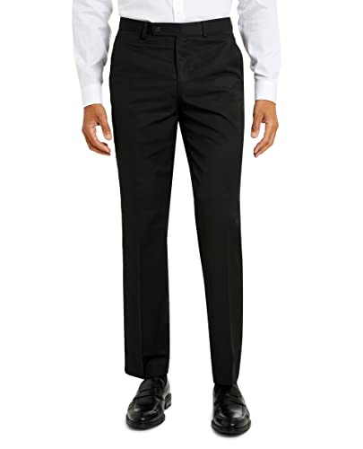 Van Heusen Herren Anzug mit normaler Passform, Separate Hose Business-Anzughosen-Sets, Schwarz, 44W / 32L von Van Heusen