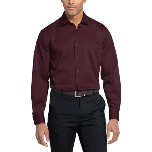 Van Heusen Herren Dress Shirt Flex Regular Fit Solid Smokinghemd, Hearth, 44 cm Hals 81/84 cm Ärmel (XL) von Van Heusen