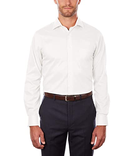 Van Heusen Herren Dress Shirt Regular Fit Flex Collar Stretch Solid Smokinghemd, weiß, 47 cm Hals 81/84 cm Ärmel (XXL) von Van Heusen