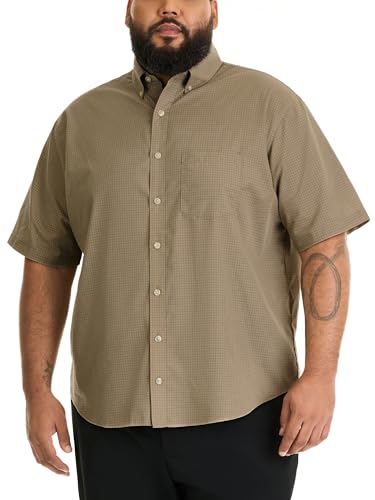 Van Heusen Herren Großes Knitterfreies Kurzarm-Shirt mit Knopfleiste, Kein Einklemmen, Bequemer Stretchstoff Hemd mit Button-Down-Kragen, Aluminum, XXL Gro Van Heusen Herren Großes Knitterfreies Kurzarm-Shirt mit Knopfleiste, Kein Einklemmen, Bequemer Stretchstoff Hemd mit Button-Down-Kragen, Aluminum, XXL Gro von Van Heusen