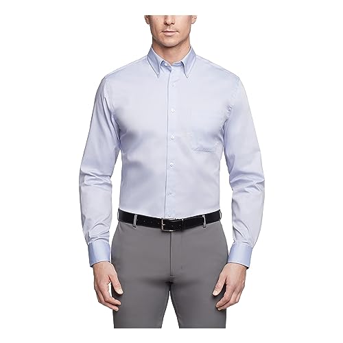 Van Heusen Herren Kleid Hemd Regular Fit Pinpoint Solid, blau, 41 cm Hals 86 cm- 89 cm Ärmel von Van Heusen