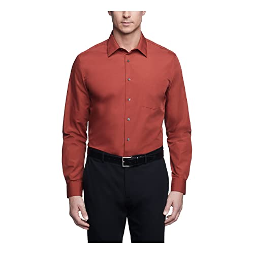 Van Heusen Herren Popeline Regular Fit Solid Point Collar Dress Shirt Klassisches Hemd, Blickdicht, Persimmon, 17 Neck / 34-35 Sleeve Van Heusen Herren Popeline Regular Fit Solid Point Collar Dress Shirt Klassisches Hemd, Blickdicht, Persimmon, 17 Neck / 34-35 Sleeve von Van Heusen