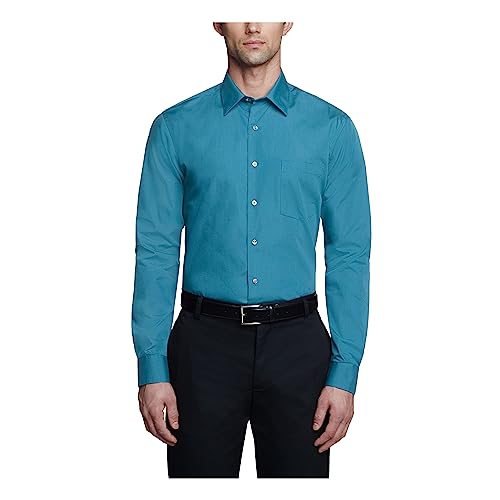 Van Heusen Herren Poplin Fitted Solid Point Collar Dress Shirt Smokinghemd, Deep Sea, 44 cm Hals 91 cm-94 cm Ärmel Van Heusen Herren Poplin Fitted Solid Point Collar Dress Shirt Smokinghemd, Deep Sea, 44 cm Hals 91 cm-94 cm Ärmel von Van Heusen