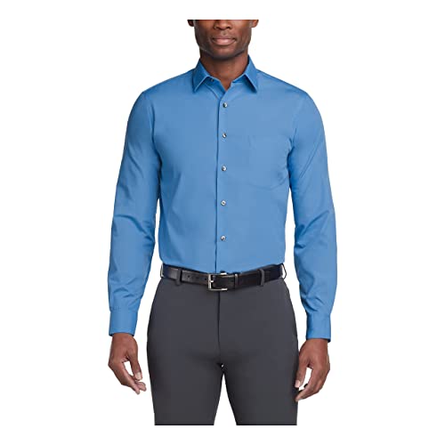 Van Heusen Herren Regular Fit Popeline Solid Klassisches Hemd, Pacifico, 44 cm Hals 91 cm-94 cm Ärmel Van Heusen Herren Regular Fit Popeline Solid Klassisches Hemd, Pacifico, 44 cm Hals 91 cm-94 cm Ärmel von Van Heusen