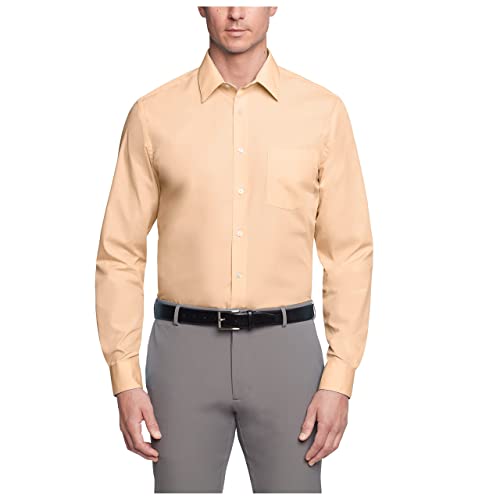 Van Heusen Herren Regular Fit Popeline Solid Klassisches Hemd, Scallop, 15.5 Neck / 34-35 Sleeve von Van Heusen