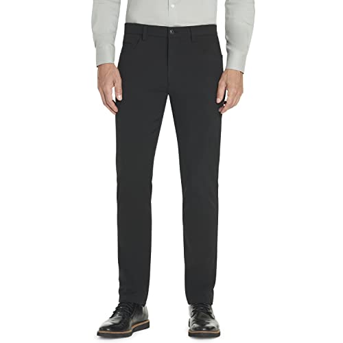 Van Heusen Herren Slim FIT Flex 4-Way Stretch TECH Pant Hose, Business/Leger, schwarz, 32W / 30L von Van Heusen