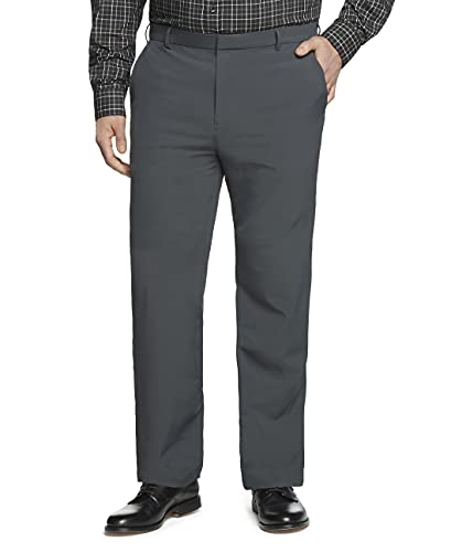 Van Heusen Men's Big & Tall Big and Tall Stain Shield Stretch Straight Fit Flat Front Dress Pant, Charcoal Smoke, 52W x 29L von Van Heusen