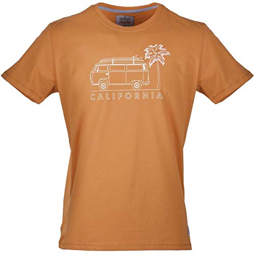 Van One Classic Cars Herren California T-Shirt, Spicey orange White, XL von Van One