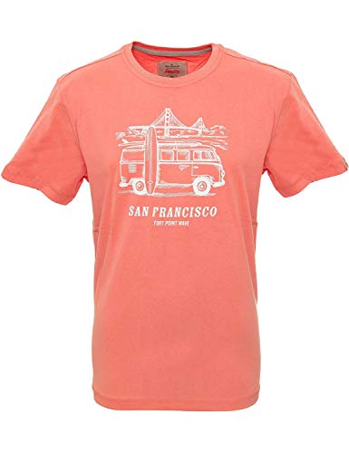 Herren T-Shirt VW Bulli »SAN Francisco« Rosa Weiß (L) von Van One