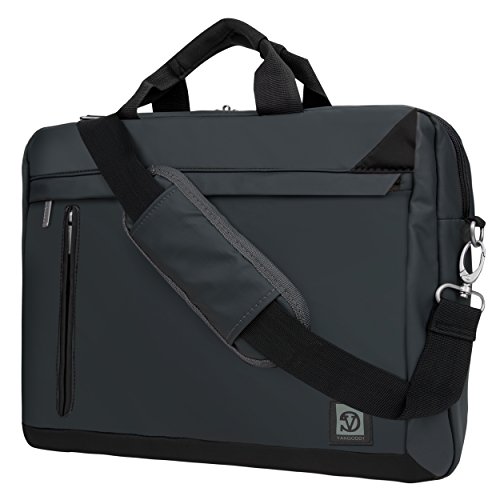 Laptop-Schultertasche für 15 Zoll (38,1 cm), kompatibel mit Samsung Galaxy Book4 Book 4 Pro 360 40,6 cm (16 Zoll), 38,1 cm (15 Zoll), steingrau, 15-inch von VanGoddy