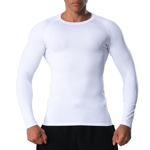 VanKee Herren Kompressionsshirt Langarm Schweißableitende Schnell Trocknende Funktionsshirt Atmungsaktiv Langarm Geeignet Zum Laufen Und Trainieren von VanKee