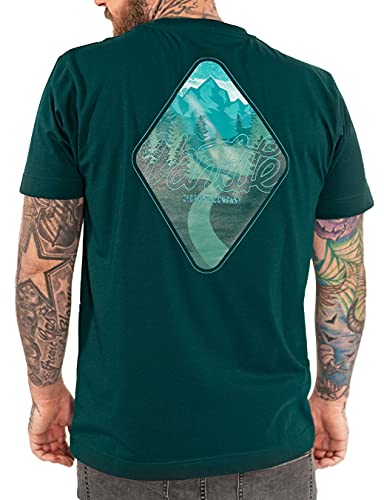 VanLife Kurzarm T-Shirt Herren | Northway Logo | Dark Petrol | 80% Baumwolle | Größe S von VanLife