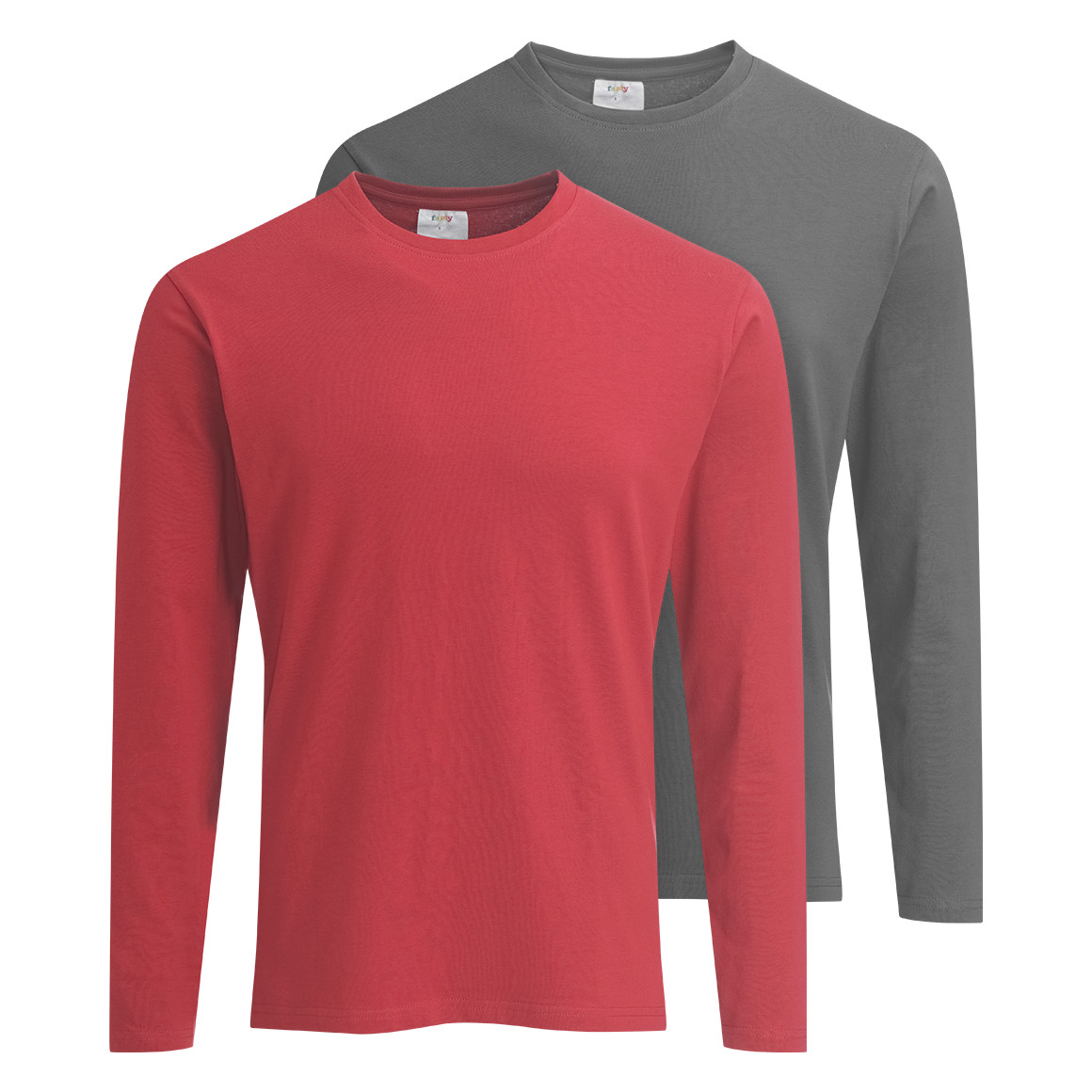 2 Herren Langarmshirts im Basic-Look von VanVaan