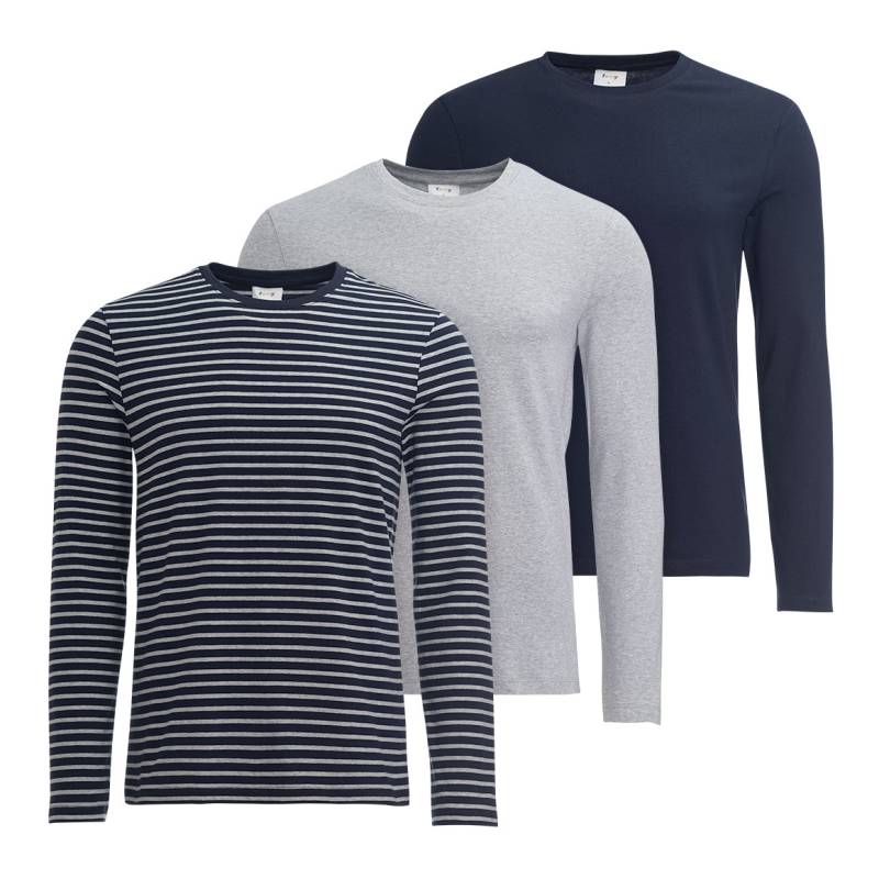 3 Herren Langarmshirts im Basic-Look von VanVaan