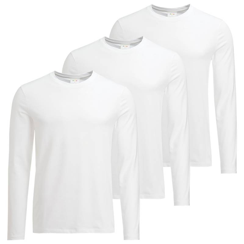 3 Herren Langarmshirts im Basic-Look von VanVaan