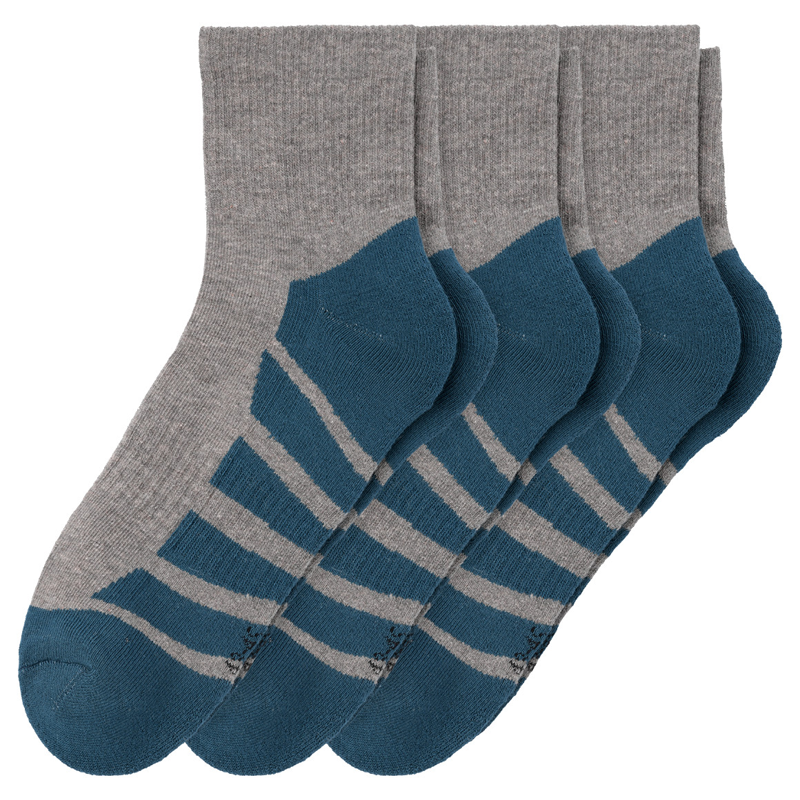 3 Paar Herren Trekking-Sneaker-Socken meliert von VanVaan