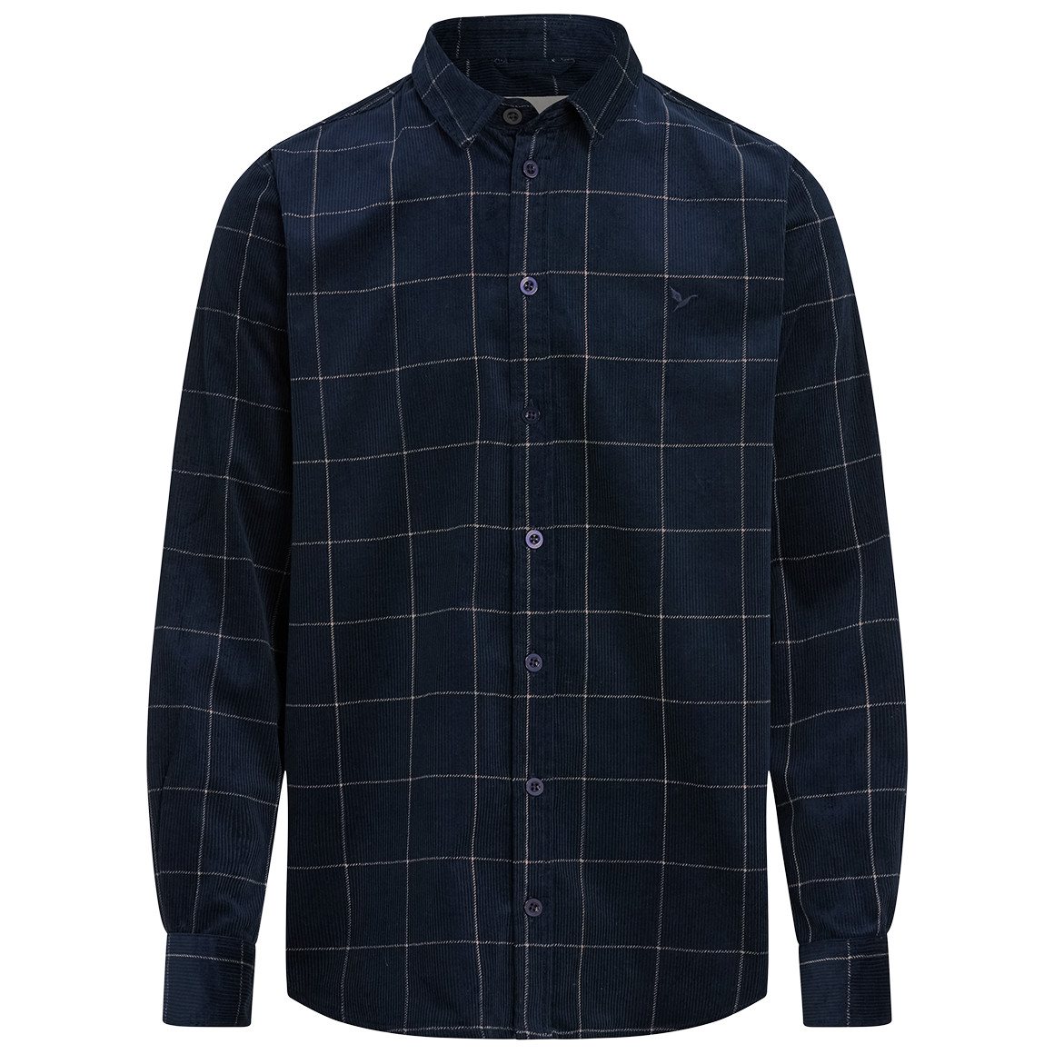 Herren Cordhemd mit Karo-Muster von VanVaan