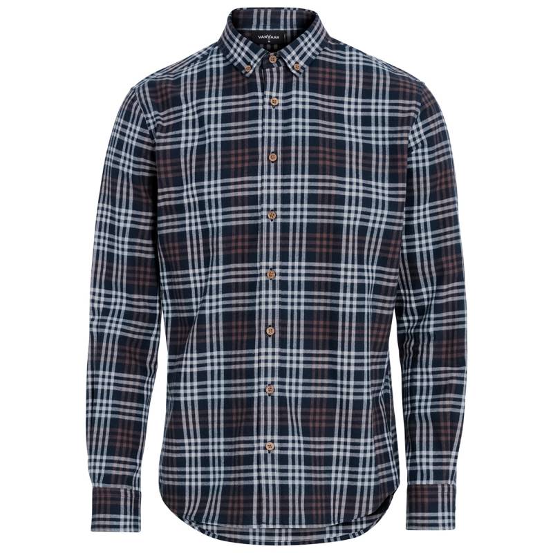 Herren Flanellhemd in Modern-Fit von VanVaan