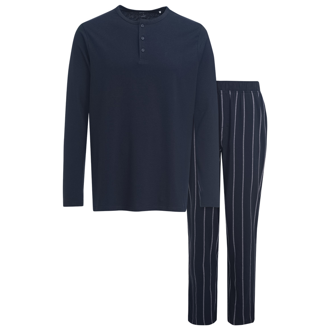 Herren Schlafanzug mit gestreifter Hose von VanVaan