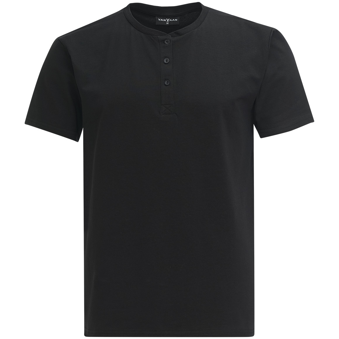 Herren T-Shirt mit Serafino-Ausschnitt von VanVaan