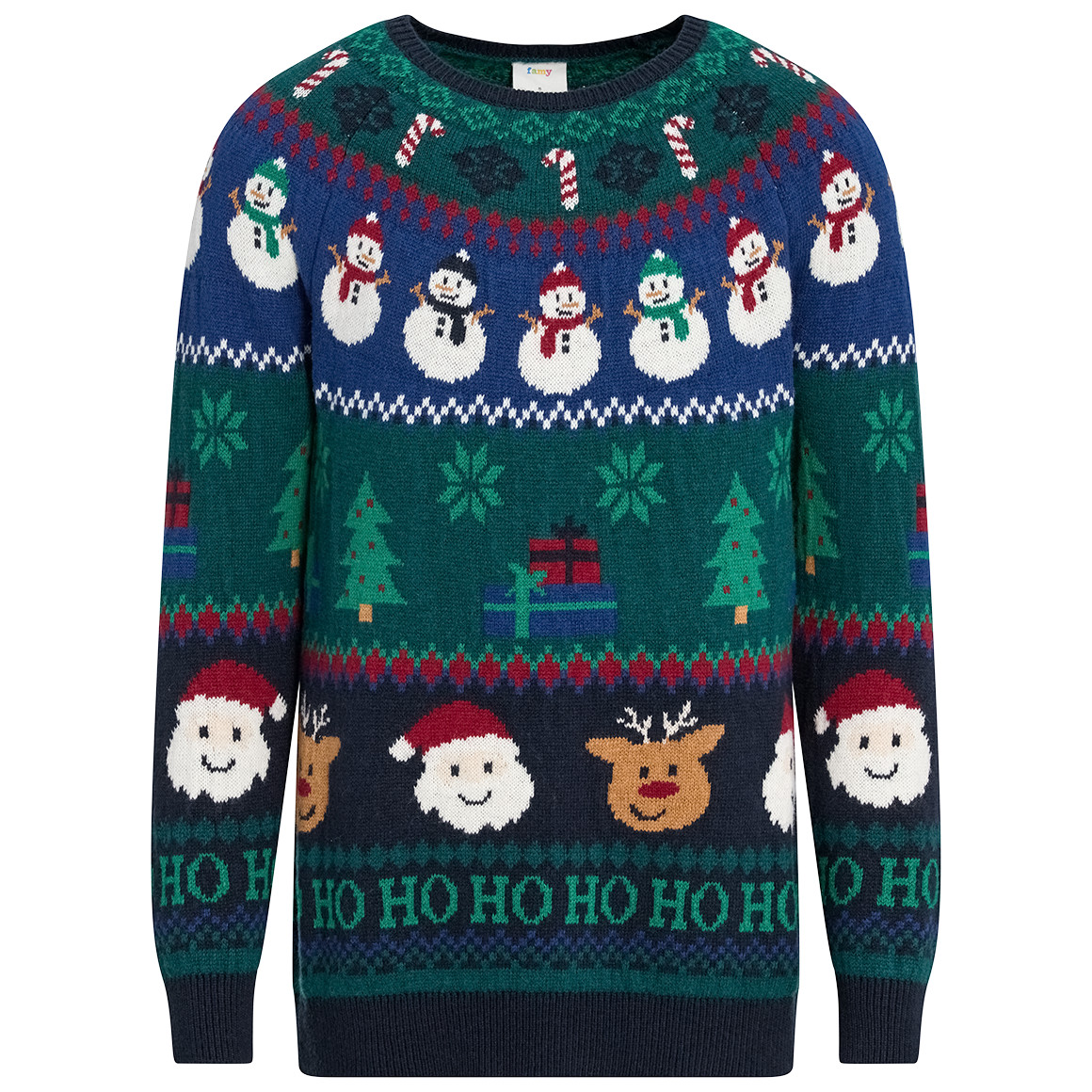 Herren Weihnachtspullover mit Allover-Muster von VanVaan