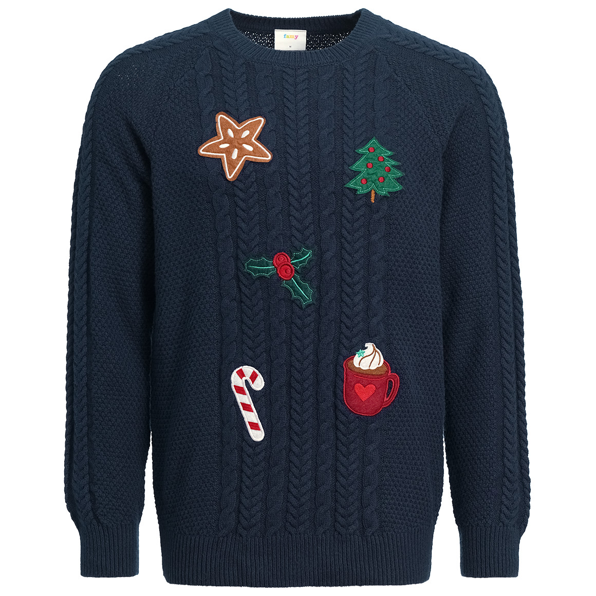 Herren Weihnachtspullover mit Zopfmuster von VanVaan