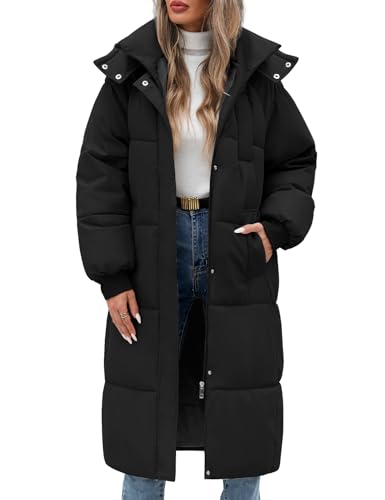 Vancavoo Wintermäntel Damen Lang Daunenmantel Winter Winterjacke Warm Steppmantel Jacke Mantel Daunenjacke Steppjacke mit Kapuze,Schwarz,XXL Vancavoo Wintermäntel Damen Lang Daunenmantel Winter Winterjacke Warm Steppmantel Jacke Mantel Daunenjacke Steppjacke mit Kapuze,Schwarz,XXL von Vancavoo
