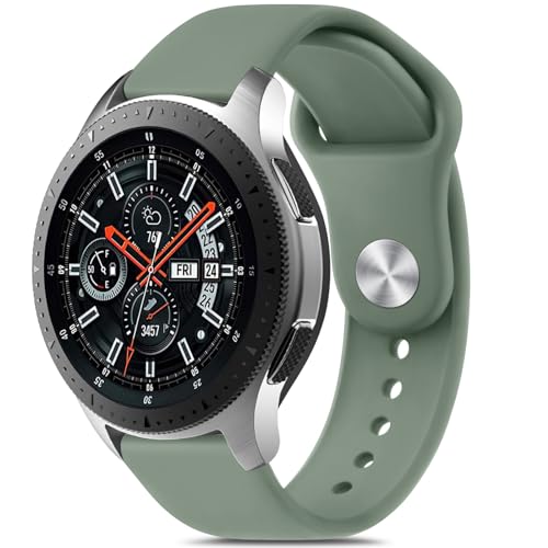 Armbänder für Samsung Gear S3 Frontier/Gear S3 Classic, 22 mm, weiches Sport-Silikonarmband für Samsung Galaxy Watch 46 mm Band/Galaxy Watch 3, 45 mm, Sportarmband für Damen und Herren (grün) von Vancle