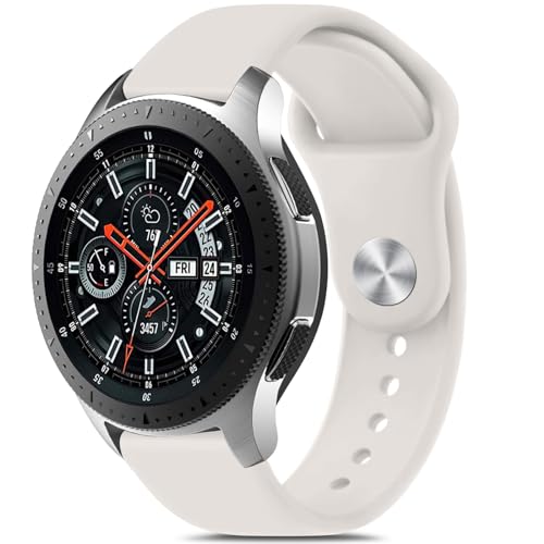 Armbänder für Samsung Gear S3 Frontier/Gear S3 Classic, 22 mm, weiches Sport-Silikonarmband für Samsung Galaxy Watch 46 mm Band/Galaxy Watch 3, 45 mm, Sportarmband für Damen und Herren (Sternenlicht) von Vancle