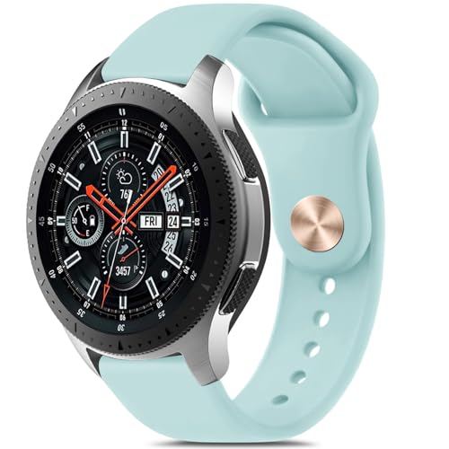 Armbänder für Samsung Gear S3 Frontier/Gear S3 Classic, 22 mm, weiches Sport-Silikonarmband für Samsung Galaxy Watch 46 mm Band/Galaxy Watch 3, 45 mm, Sportarmband für Damen und Herren (Sukkulenten) von Vancle