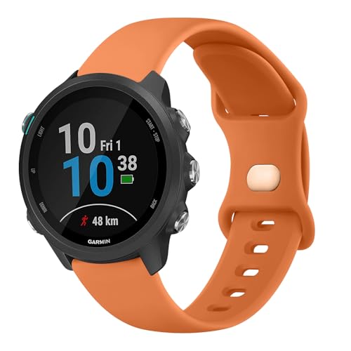 Vancle Armbänder kompatibel mit Garmin Forerunner 245/Forerunner 645/Forerunner 165/Forerunner 55 Smartwatch, 20 mm Silikon-Sportband für Garmin Forerunner 245/645/165 Music für Damen und Herren von Vancle