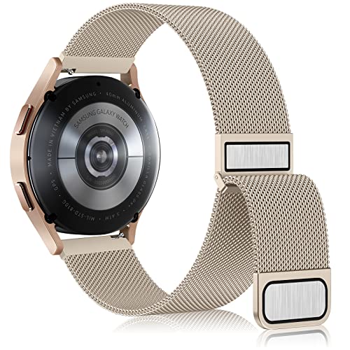 Vancle Metallbänder, kompatibel mit Samsung Galaxy Watch Active 2, Armband 40 mm, 44 mm, Galaxy Watch Active, 20 mm Edelstahl-Mesh-Uhrenarmband für Galaxy Watch Active 2, für Damen und Herren, von Vancle