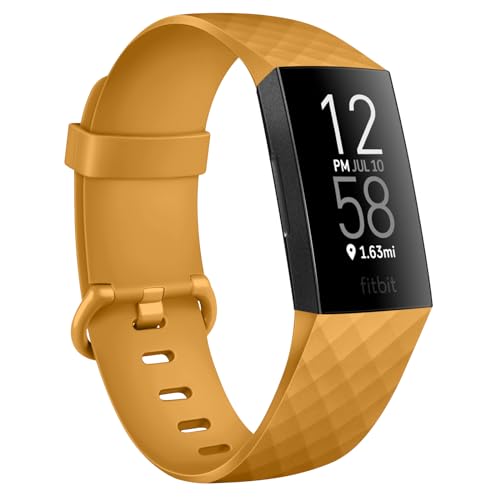 Vancle für Fitbit Charge 4 Armband Damen Herren,Silikon Sport Ersatzarmbänder Uhrenarmband für Fitbit Charge 3 Armband/Fitbit Charge 4 SE Armband/Fitbit Charge 3 SE Armband(L,Kurkuma) von Vancle