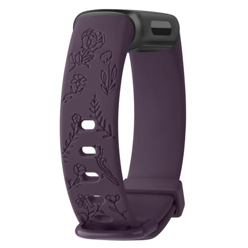 Vancle für Fitbit Inspire 3 Gravierte Armband, TPU wasserdicht Floral Ersatzarmbänder kompatibel mit Fitbit Inspire 3 Damen Herren von Vancle