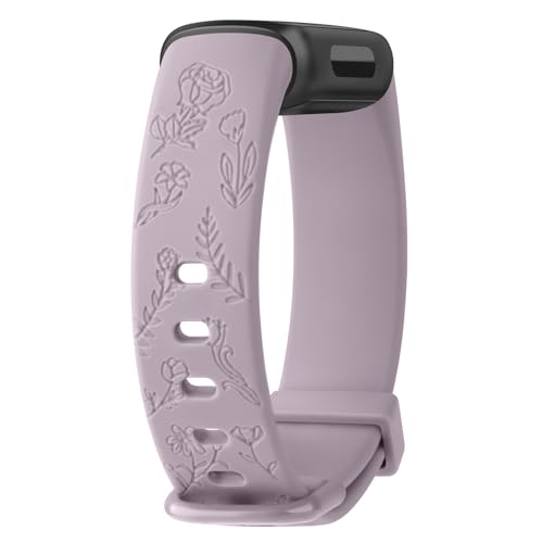 Vancle für Fitbit Inspire 3 Gravierte Armband, TPU wasserdicht Floral Ersatzarmbänder kompatibel mit Fitbit Inspire 3 Damen Herren von Vancle