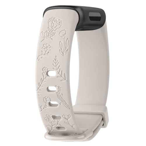 Vancle für Fitbit Inspire 3 Gravierte Armband, TPU wasserdicht Floral Ersatzarmbänder kompatibel mit Fitbit Inspire 3 Damen Herren von Vancle