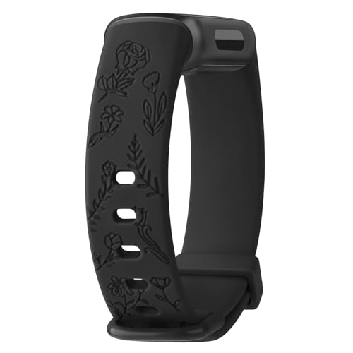 Vancle für Fitbit Inspire 3 Gravierte Armband, TPU wasserdicht Floral Ersatzarmbänder kompatibel mit Fitbit Inspire 3 Damen Herren von Vancle