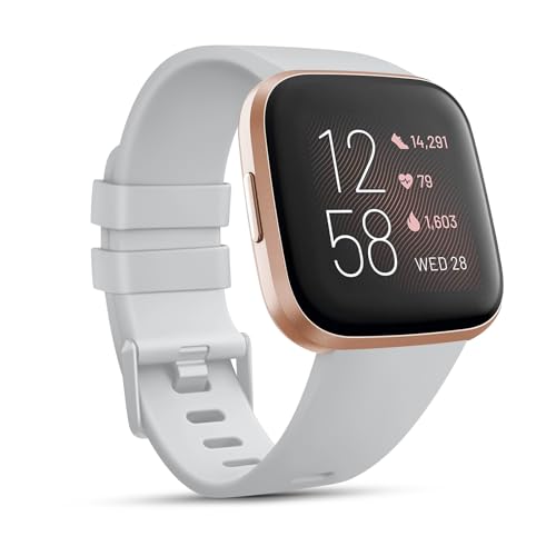 Vancle für Fitbit Versa Armband Damen Herren,Silikon Sport Ersatzarmbänder Uhrenarmband für Fitbit Versa 2 Armband/Versa/Versa Lite/SE Armband(S,Silber grau) von Vancle