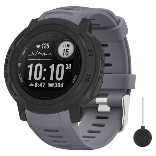 Vancle für Garmin Instinct Armband, wasserdichtes Silikon Ersatzarmbänder Kompatibel mit Garmin Instinct 2/Instinct 2 Solar für Damen Herren von Vancle