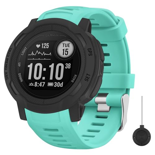 Vancle für Garmin Instinct Armband, wasserdichtes Silikon Ersatzarmbänder Kompatibel mit Garmin Instinct 2/Instinct 2 Solar für Damen Herren von Vancle