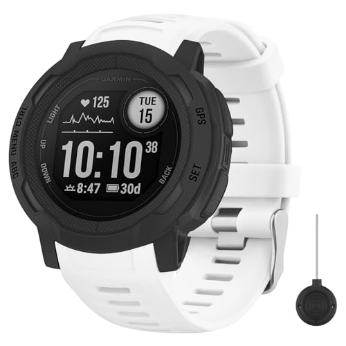 Vancle für Garmin Instinct Armband, wasserdichtes Silikon Ersatzarmbänder Kompatibel mit Garmin Instinct 2/Instinct 2 Solar für Damen Herren von Vancle