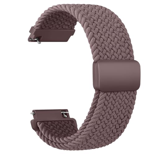 Vancle 20mm Nylon Uhrenarmband Damen Herren, Gewebtes Ersatzarmbänder mit Magnetverschluss für Garmin Venu sq/Garmin Venu sq 2/Garmin Venu 2 plus Armband von Vancle