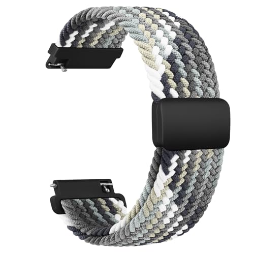 Vancle für Garmin Venu 2 Plus Armband/Garmin Venu Armband, 20mm Nylon Gewebtes Ersatzarmbänder mit Magnetverschluss für Garmin Venu sq/Garmin Venu sq 2 Damen und Herren von Vancle