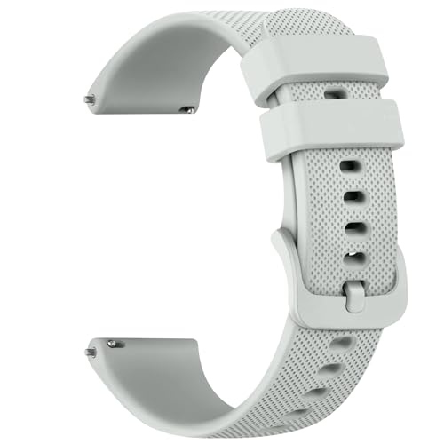 Vancle für Uhrenarmband 18mm Armband Herren Damen,Silikon Uhrenarmband mit Schnellverschluss Ersatzbänder Watch Straps für 18mm Armband(18mm,Grau) von Vancle