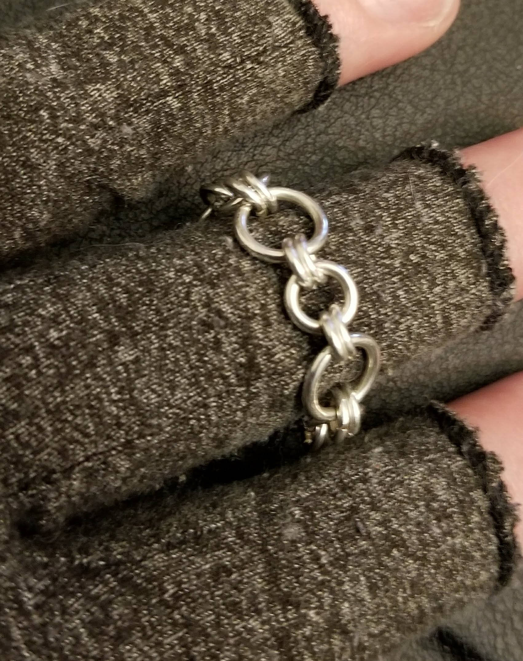 Chainmaille Ring, Kettenring, Sterling Silberring, Fidget Kostenloser Versand Chainmaille Ring, Kettenring, Sterling Silberring, Fidget Kostenloser Versand von VanderkinsJewelry