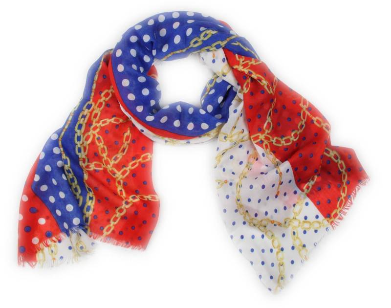 Vanessa & Melissa Modetuch Leichter, sommerlicher Damen Schal in frischen Farben in Punkte Ketten Design von Vanessa & Melissa