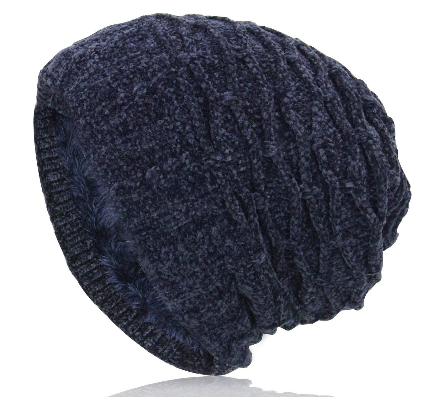 Vanessa & Melissa Strickmütze Klassische Damen Long Beanie Slouch Mütze Warmes Teddyfleece Mädchen Strickmütze von Vanessa & Melissa