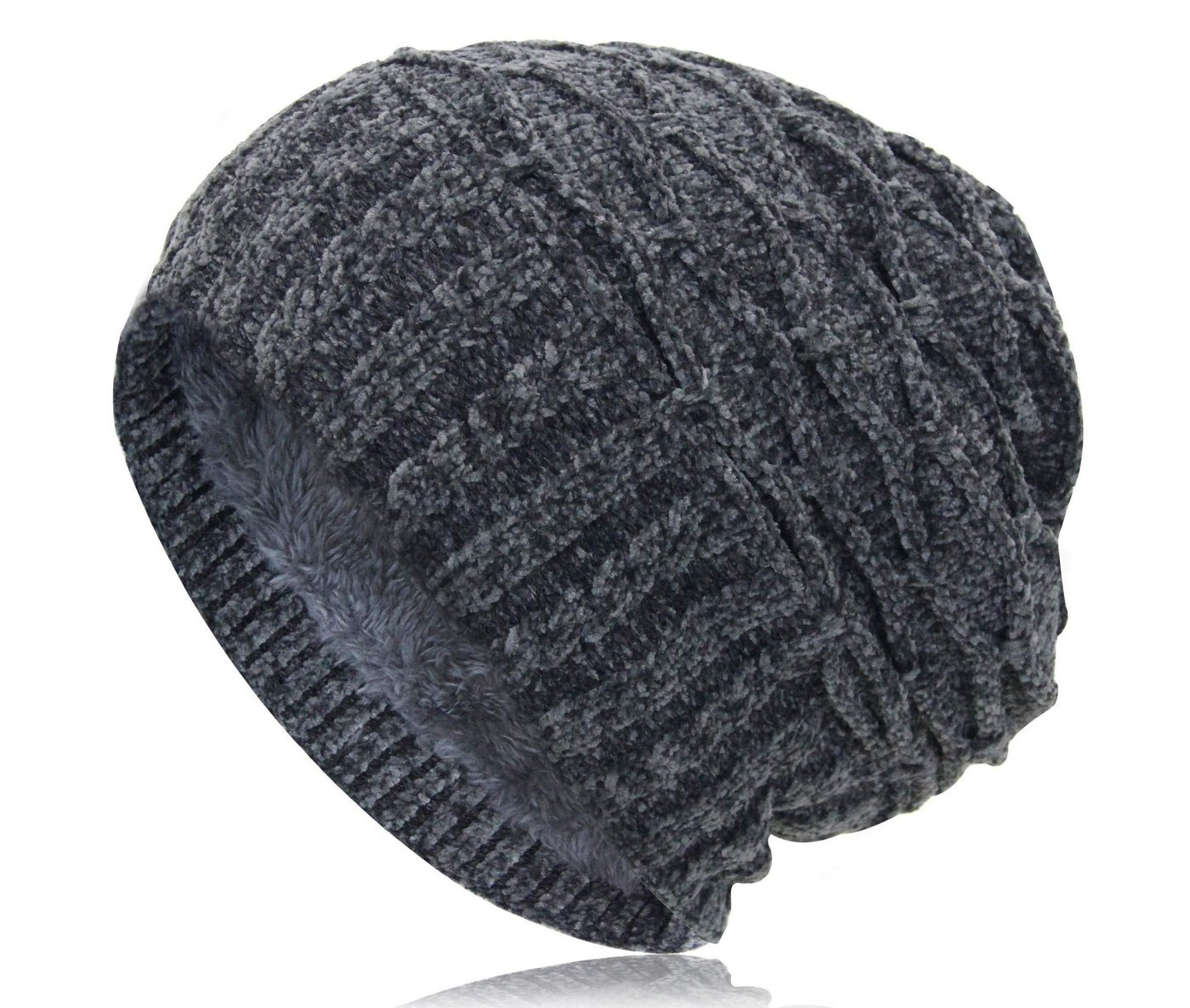 Vanessa & Melissa Strickmütze Klassische Damen Long Beanie Slouch Mütze Warmes Teddyfleece Mädchen Strickmütze von Vanessa & Melissa