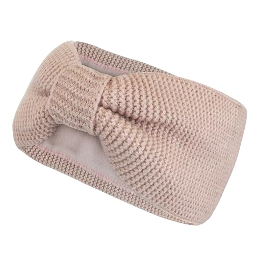 Vanessa & Melissa Gestricktes Damen Stirnband mit Schleife, Mädchen Haarband gefüttert mit warmem Fleece Innenfutter, Ohrenschützer SB1015 von with love, Vanessa & Melissa