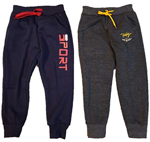 VanessasShop 2er Pack Jungen Thermo Bunte Jogginghosen in den Größen 98-164 von VanessasShop